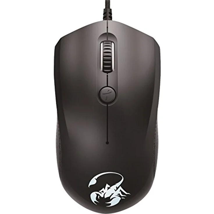 Genius Scorpion M6-400 Gaming Mouse Maus USB Optisch 5000 DPI Beidhändig Schwarz - Mäuse (Beidhändig, Optisch, USB, 5000 DPI, Schwarz)