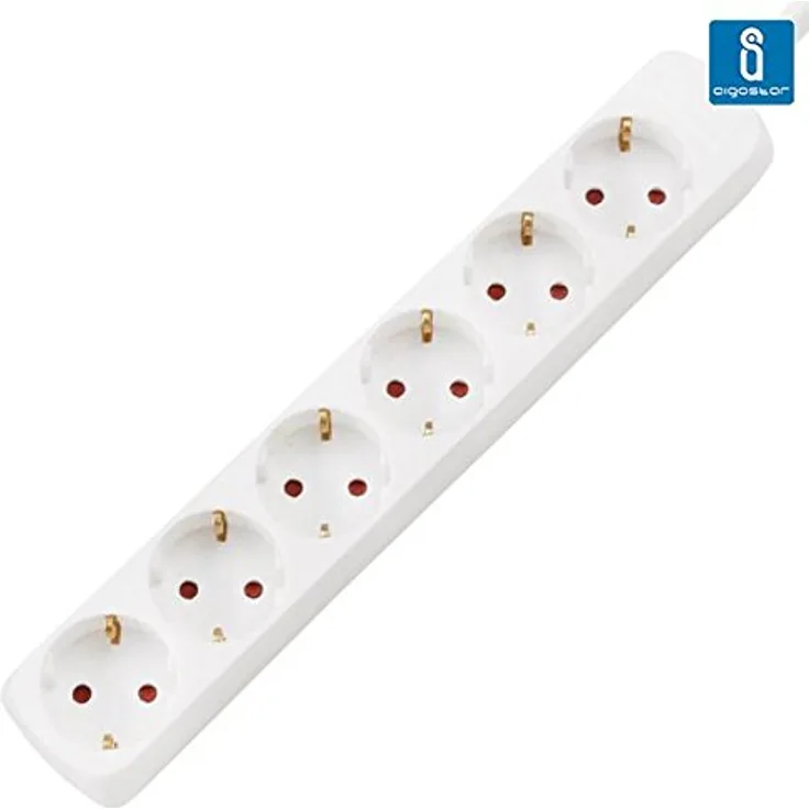 Aigostar Steckdosenleiste mit 6 Steckdosen und 3 Meter