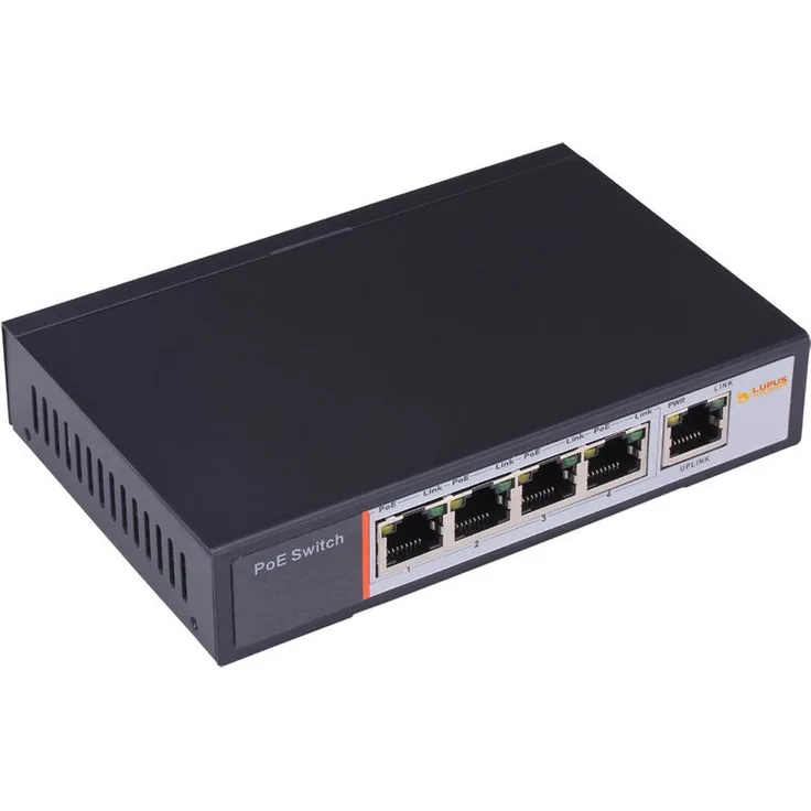 LUPUSNET - 4 Kanal PoE Switch