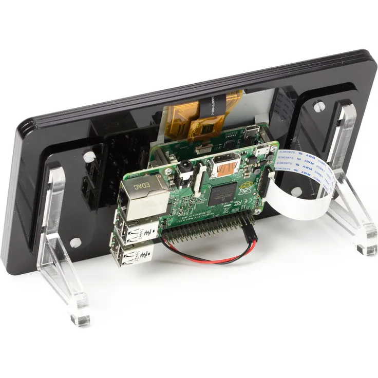 Rahmen für offizielles 7" Raspberry Pi Touchscreen Display - Noir