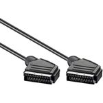 PremiumCord SCART Kabel 5m, SCART-Stecker auf SCART-Stecker, 21-polig, schwarz kjss-5