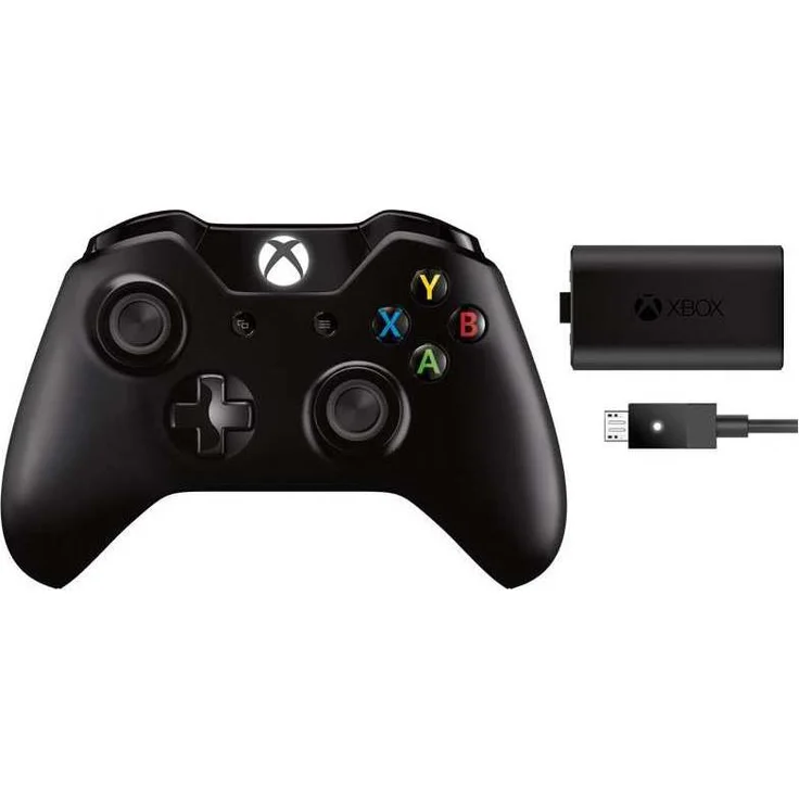 Microsoft Xbox One Wireless Controller with Play & Charge Kit Schwarz (W2V-00003) (PC, Xbox One, Xbox Series) – Bild 1