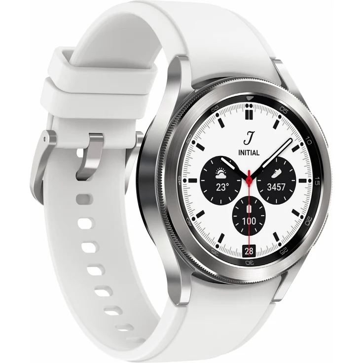 Samsung Galaxy Watch4 Classic LTE Smartwatch Unisex, 42mm, Edelstahlgehäuse, Silver – Bild 1