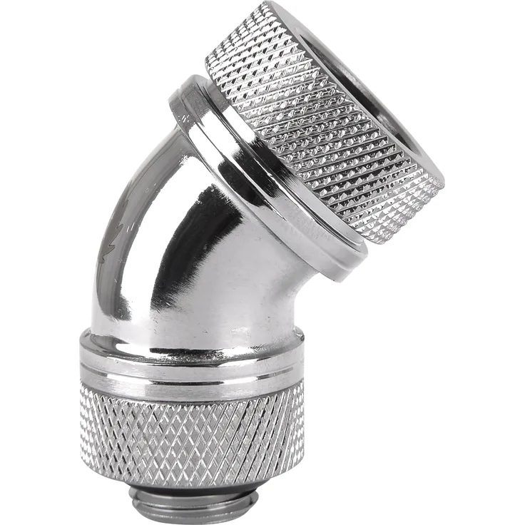 Thermaltake Pacific G1-4 PETG Tube 45-Degree 16mm für PC Wasserkühlungen chrom