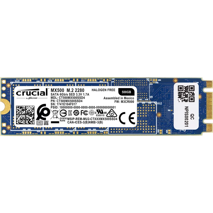 Crucial MX500 - Solid-State-Disk - verschlüsselt - 500 GB - intern - M.2 2280 - SATA 6Gb/s - 256-Bit-AES - TCG Opal Encryption 2.0 (CT500MX500SSD4) – Bild 3
