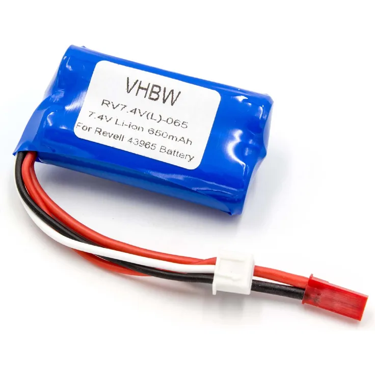 vhbw Li-Ion Akku 650mAh (7.4V) für Modellbau, Drohne Jamara Flyscout wie Revell 43965.