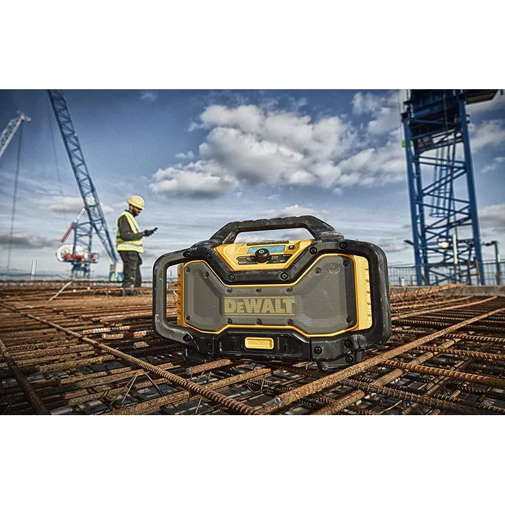 DeWalt DCR027 Baustellenradio mit Bluetooth, spritzwassergeschützt, schwarz, gelb – Bild 5