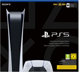 Sony PlayStation 5 Digital Edition 825 GB Weiß, Schwarz