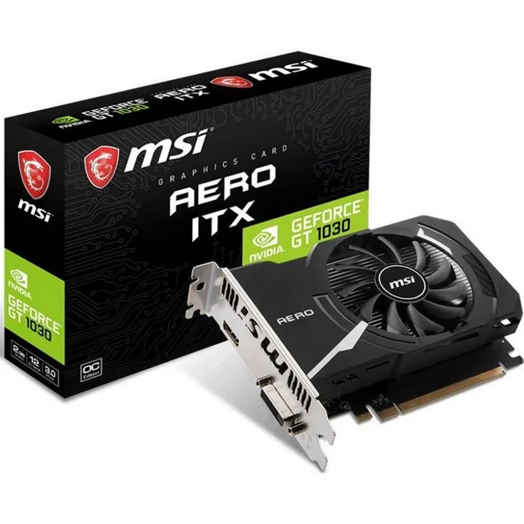 MSI GeForce GT 1030 AERO ITX 2GD4 OC 2GB GDDR4 (V809-2824R) – Bild 1
