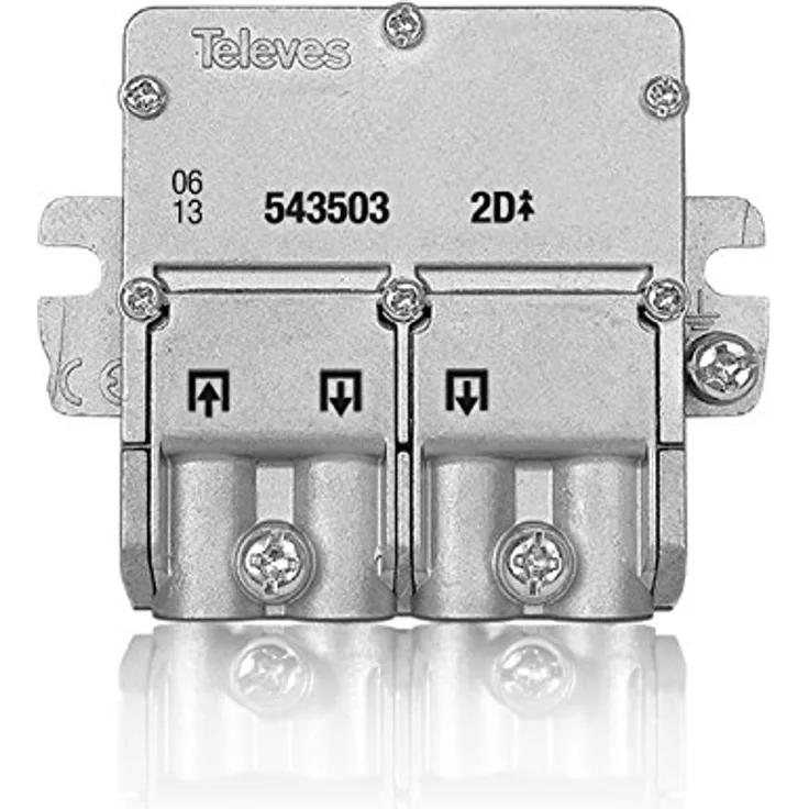 Televes 543503 – Mini-Splitter 5, 2400 MHz, EasyF 2D 4,3-4 db