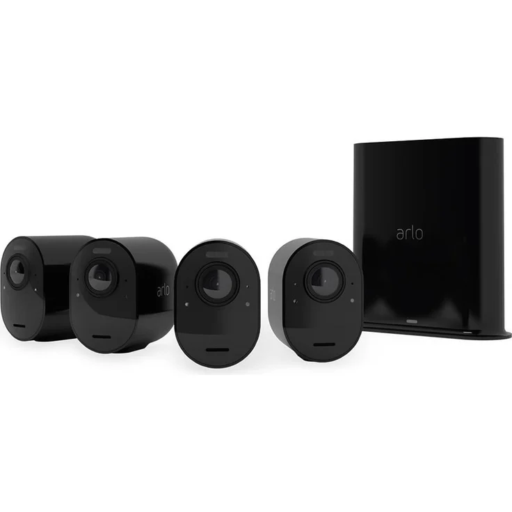Arlo Ultra 2 Spotlight WLAN Überwachungskamera außen, 4er Set, kabellos, 4K, Nachtsicht in Farbe, Bewegungsmelder, 2-Wege-Audio, Schwarz (VMS5440B) – Bild 2