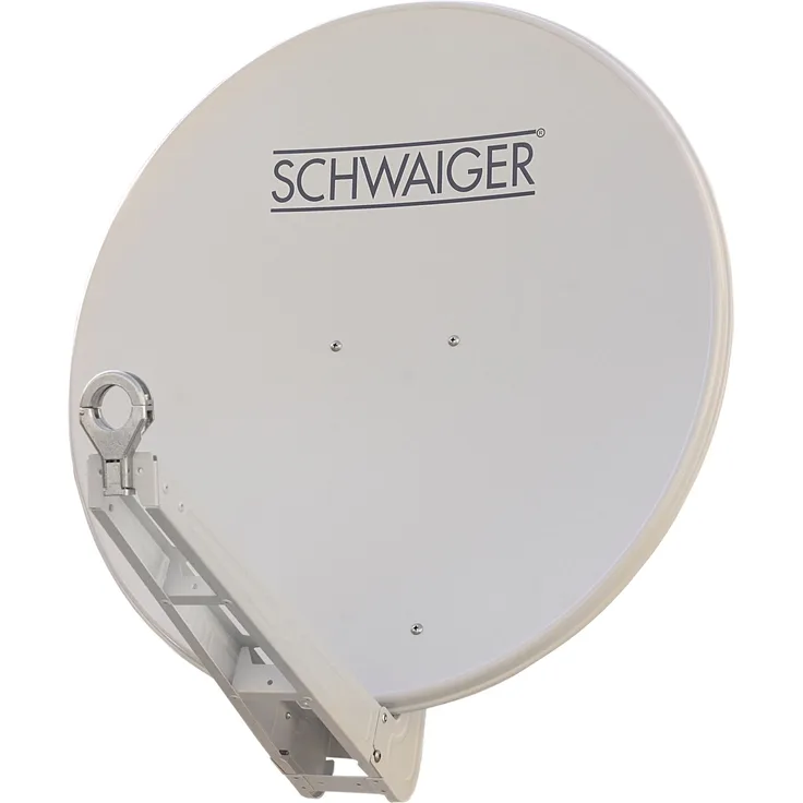 Schwaiger SPI075PW011 Aluminium Offset-Antenne 75cm, Premiumklasse, weiß