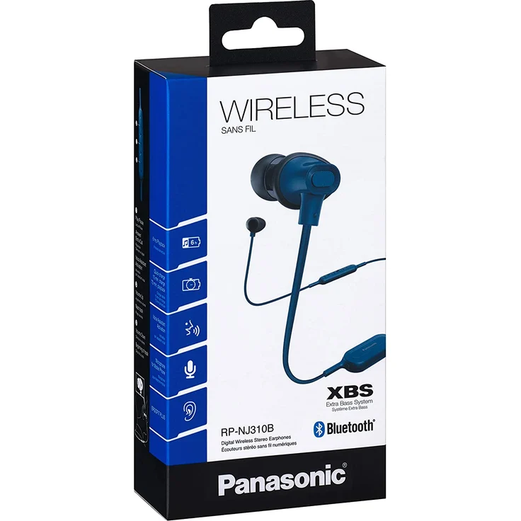 Panasonic RP-HTX20BE In-Ear Kopfhörer, mit Bluetooth, Mikrofon, blau – Bild 6