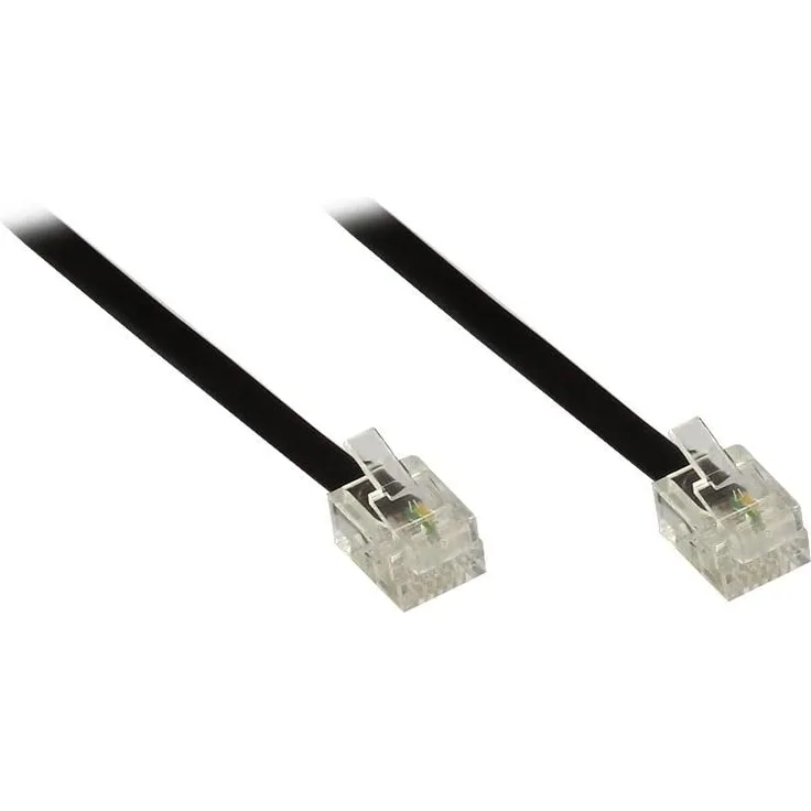 Good Connections Western Verbindungskabel, RJ11 zu RJ11, 10 m, schwarz