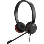 Jabra Evolve 30 MS Stereo Headset Unified Communications Kopfhörer für VoIP Softphone mit passivem Noise-Cancelling USB-Kabel mit Anrufsteuerung Schwarz