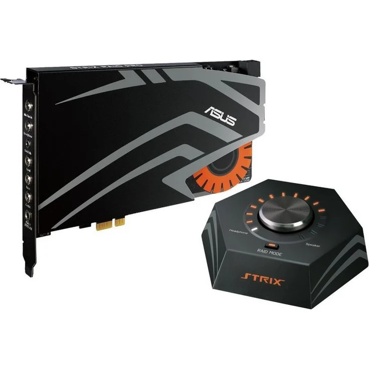Asus Strix Raid Pro interne Gaming Soundkarte (PCI-Express, Kopfhörerverstärker, 116db SNR, Audio-Box) – Bild 1