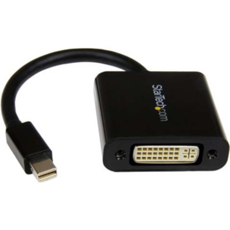 StarTech.com Mini DisplayPort auf DVI Adapter Konverter, 1 x Mini DP (Stecker), DVI-I (Buchse), maximale Auflösung 1920x1200