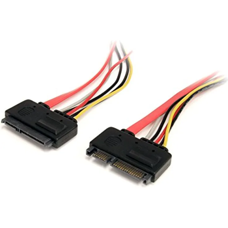 StarTech.com SATA Verlängerung 30cm - 22pin Kombikabel Stecker / Buchse - internes S-ATA Daten- Stro