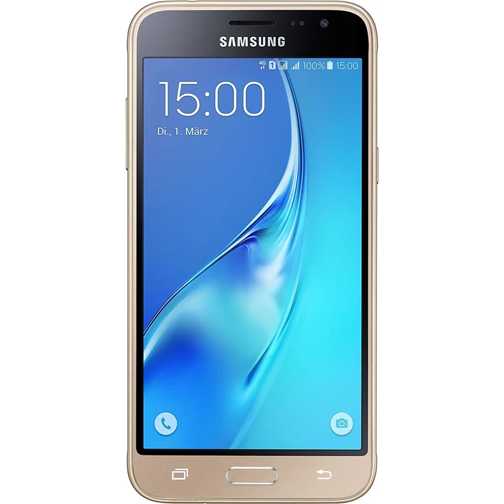 Samsung Galaxy J3 Pixel (2016) Smartphone 12,7cm Pixel (5 Zoll) Super-AMOLED-Display, 8GB interner Speicher, 1,5GB RAM, Android, Gold – Bild 1