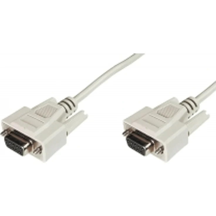 DIGITUS Serielles Anschluss-Kabel - D-Sub 9 zu D-Sub 9 - Buchse zu Buchse - 3.0m - RS-232 - RS-485 - Beige – Bild 2