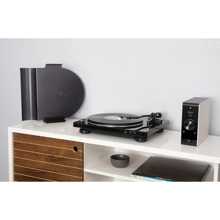 Denon DP450USBBKEM Plattenspieler (USB Aufnahme, Riemenantrieb, Tonarmlift, eingebauter Vorverstärker, S-Tonarm) Schwarz – Bild 6