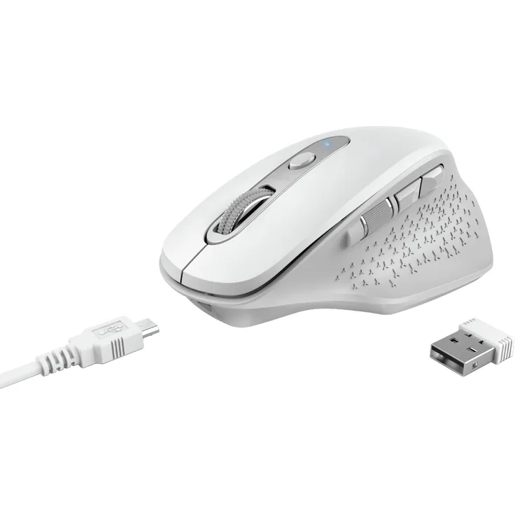Trust Ozaa Rechargeable Wireless Mouse weiß, USB (24035)