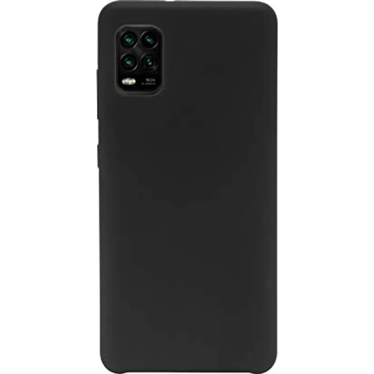 JT Berlin Liquid Silikon Hülle für Xiaomi Mi10 Lite - [Weiche Mi10 Lite Schutzhülle mit Mikrofaser-Innenfutter, Sturzfestes Cover, NFC kompatibel, Modell Steglitz] - schwarz