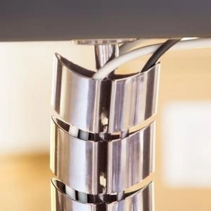 LogiLink KAB0064 Kabelkanal-hochwertige Kabelführung für Ihren Schreib--Bürotisch Silber