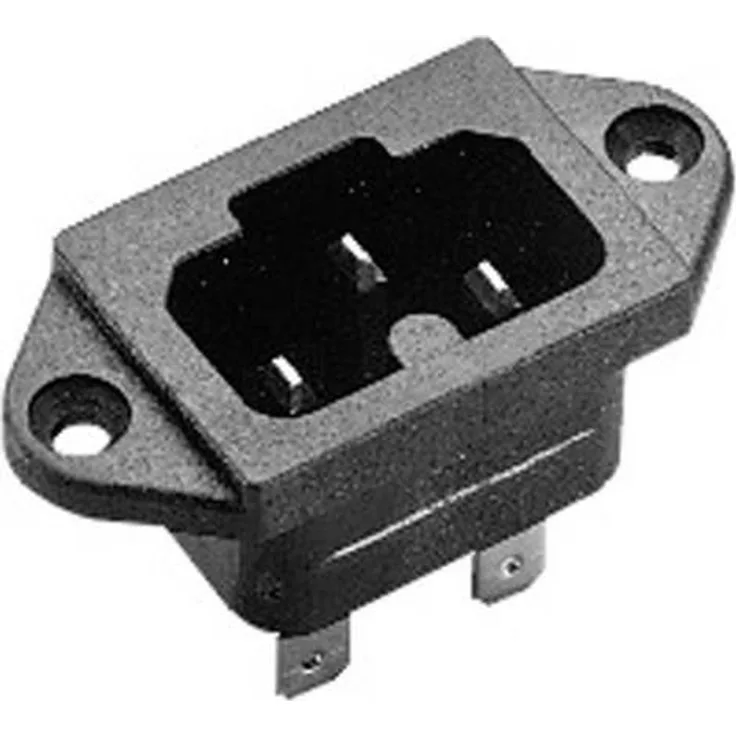 Kaiser 771-48-sw-C Heißgeräte-Steckverbinder 771 Stecker, Einbau vertikal Gesamtpolzahl: 2 + PE 10A Schwarz 1St.