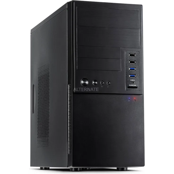 Inter-Tech IT-6865 Micro-Tower PC-Gehäuse (Micro-Tower, PC, Schwarz, 14 cm, 34 cm, )