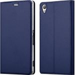 cadorabo Hülle für Sony Xperia Z3 in CLASSY DUNKEL BLAU Handyhülle mit Magnetverschluss, Standfunktion und Kartenfach Case Cover Schutzhülle Etui Tasche Book Klapp Style
