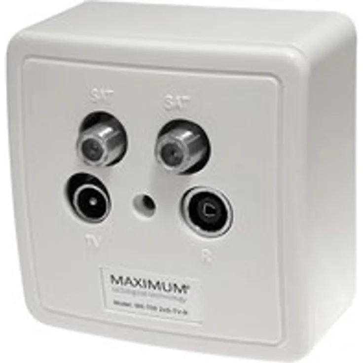 Maximum 4-fach Enddose mit doppeltem SAT-Ausgang MX 700 weiß