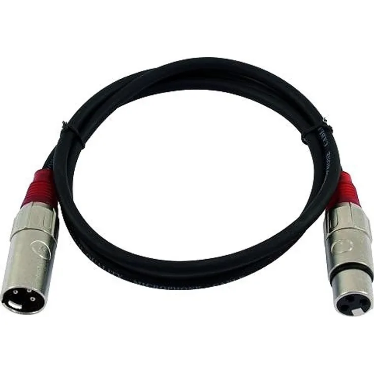 Omnitronic XLR Kabel 3pol 1m schwarz-rot