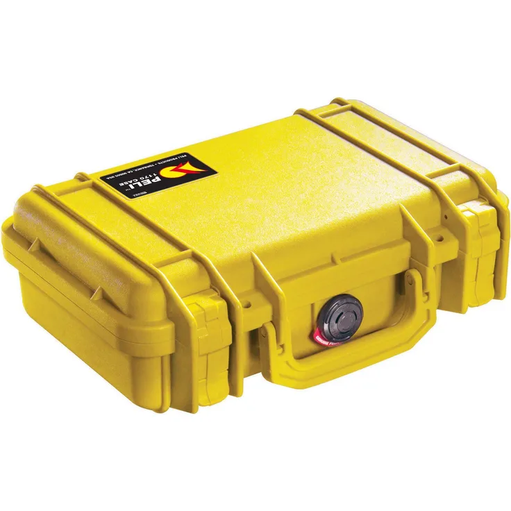 PELI 1170 Schützender Wasserdichter Koffer für DSLR Kameras, IP67-Zertifiziert, 7L Volumen, Hergestellt in den USA, Mit Schaumstoffeinlage (Anpassbar), Gelb