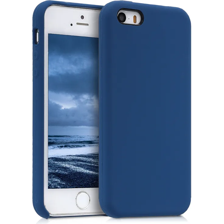 kwmobile TPU Case gummiert für Apple iPhone SE / 5 / 5S Dunkelblau