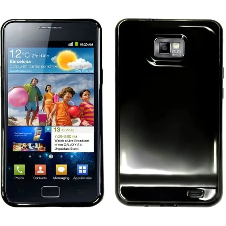 Slabo TPU Schutzhülle, geeignet für Samsung I9100 Galaxy S2, Handy-Schutzhülle, schwarz