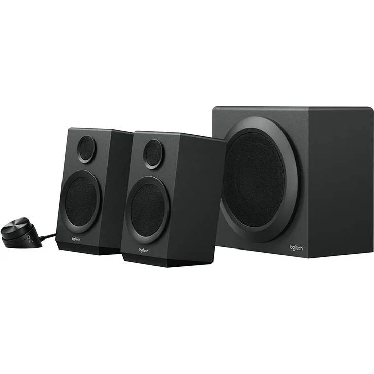 Logitech Z333 2.1 Lautsprecher-System mit Subwoofer, Satter Bass, 80 Watt Spitzenleistung, 3,5 mm & Cinch-Eingänge, Multi Device, Steuergerät, EU Stecker, PC-PS4-Xbox-TV-Smartphone-Tablet - schwarz - Preisvergleich – Bild 2