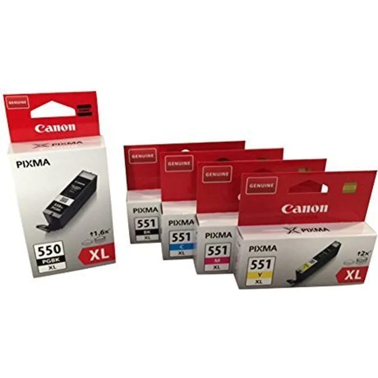 Canon CLI-551 XL-PGI-550 XL Set 5 Patronen Pixma iP7250, MG 5450, MG 6350