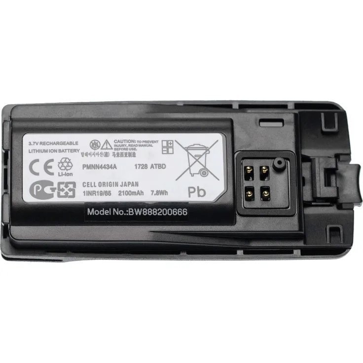 VHBW Akku Ersatz für Motorola PMNN4434, PMNN4434A, PMNN4434AR für Funkgerät, Walkie Talkie (2100mAh, 3.7V, Li-Ion)