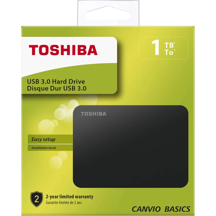 Toshiba Canvio Basics - Festplatte - 1 TB - extern (tragbar) - USB 3.0 - Schwarz (HDTB410EK3AA) – Bild 6