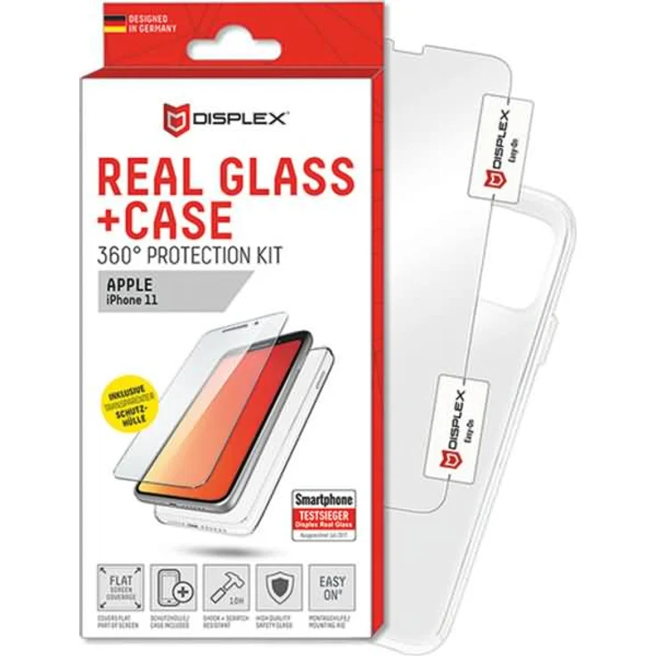 DISPLEX Displayschutz aus Real Glass + Case für iPhone 11 – Bild 1