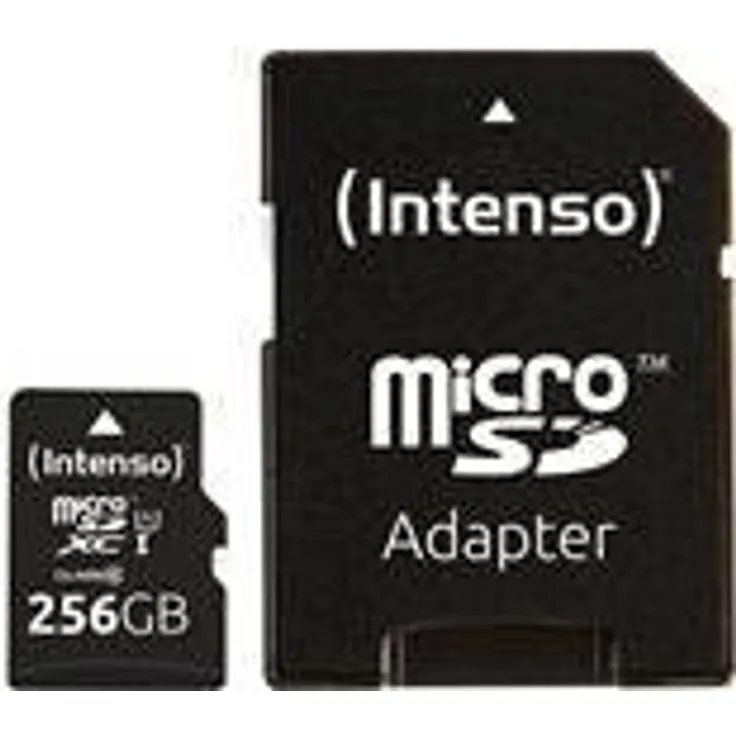 Intenso Micro SDXC 256GB Class 10 Speicherkarte inklusiv SD-Adapter (UHS-I)