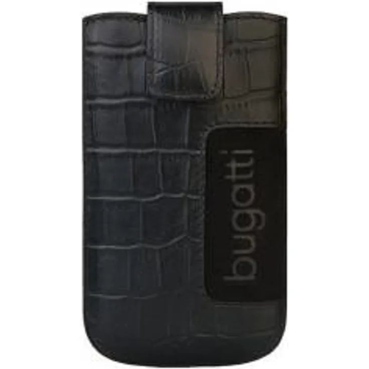 Bugatti Croco Universal Ledertasche Größe SL grau