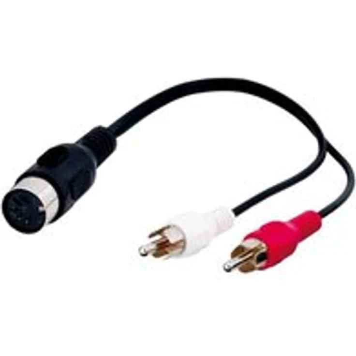 0.2m 2x Cinch Stecker auf 5-polig DIN Kupplung