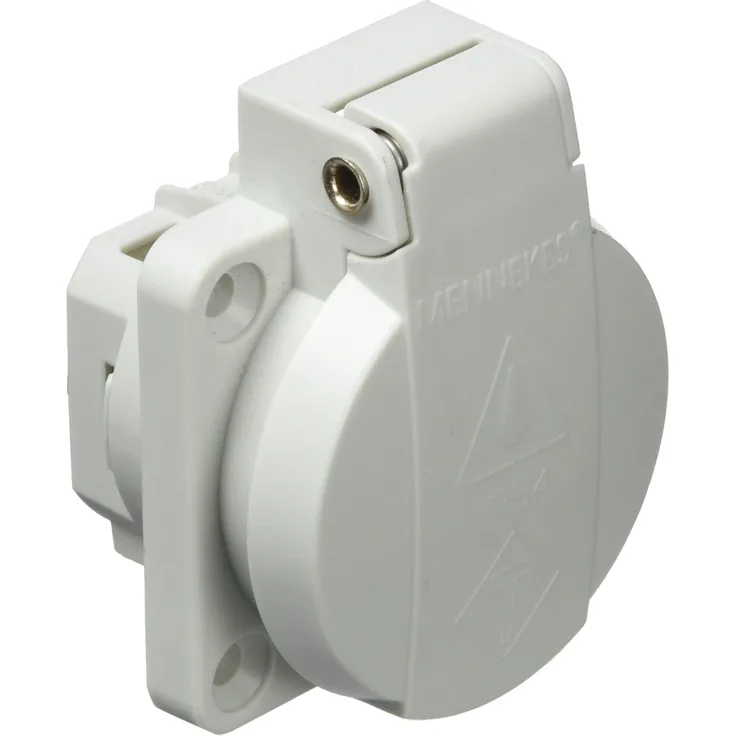 Mennekes 11010 SCHUKO-Anbausteckdose mit Klappdeckel 16A 2p+E 230V IP54 grau