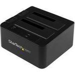 StarTech.com 2-fach USB 3.0 / eSATA Festplatten Dockingstation mit UASP für 2,5/3,5 SSD / HDD (SDOCK2U33EB)
