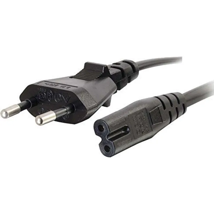 C2G 80617 - Stromkabel (2 m, Female Connector-Female Connector, E7-7, C7-Koppler, 250 V, Schwarz)