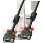 Lindy - VGA-Kabel - HD-15 (M) - HD-15 (M) - 50cm - geformt, Flügelschrauben - Schwarz (36371)