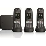 Gigaset E630 Trio schnurloses Telefon, Analog-Telefon, schwarz