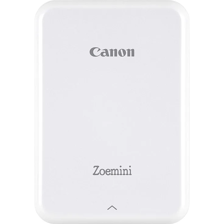 Canon Zoemini Mini Fotodrucker (Mini Fotodrucker, Bluetooth, 5 x 7,5cm Fotos, Akku, ZINK Druck tintenfrei, Sofortdruck, iOS, Android, Printapp, 160 g, 314 x 400 dpi) weiß (3204C006)